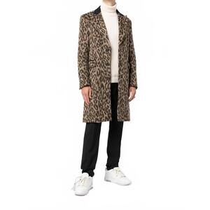NEW AMIRI single breasted coat in leopard